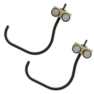 Imagem de Cabide de teto para bicicleta com sede nos EUA com 2 ganchos grandes para suporte deslizante de bicicleta de pneu gordo, armazenamento de bicicleta de garagem deslizante, gancho de suspensão