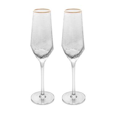Imagem de WOLFF - Conjunto 2 Taças para Champagne Taj com Fio de Ouro 300ml Cristal Ecológico