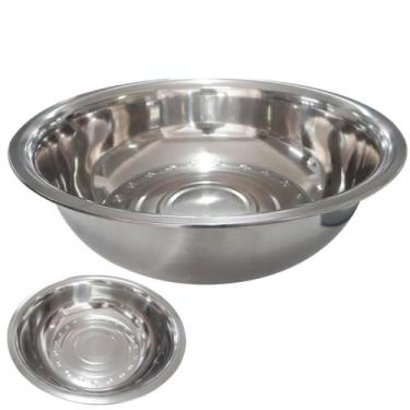 Imagem de Tigela Bowl Inox Cumbuca Receita Preparo Mesa Posta Jantar Multiuso Ve