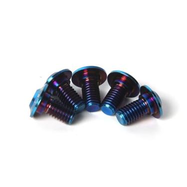 Imagem de Parafusos de montagem do rotor de disco de freio traseiro Arashi para BMW R NINE T 1200 2014-2021, K1300R ABS 2008-2014, K1300S 2009-2015, K1600GT 2018 Parafusos Torx cônicos de titânio M6x20 azul 5