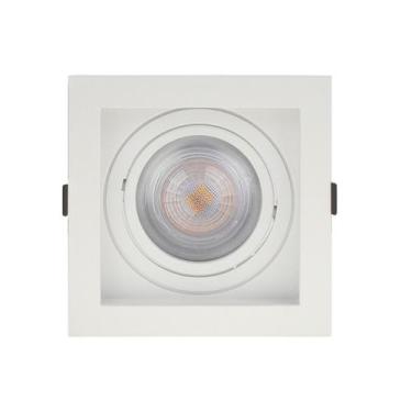 Imagem de Kit Spot Quadrado Recuado Embutir Direcionável 10x10cm GU10 + Lâmpada 