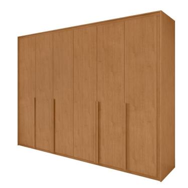 Imagem de Guarda Roupa 6 Portas S/ Espelho Easy Space Amendoa Clean