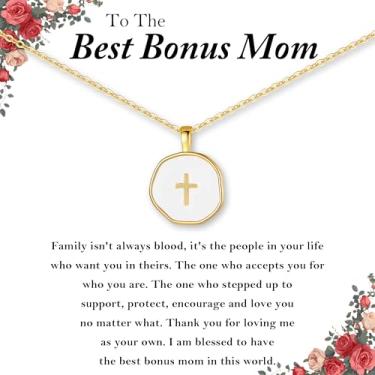 Imagem de Presentes de Natal cristãos para mulheres, colar com cruz de pérolas, presentes baseados na fé, para filha, irmã, mãe, batismo religioso, presente católico, colar cristão para neta, avó, confirmação