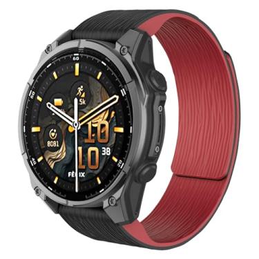 Imagem de OVERSTEP Pulseira compatível com Garmin Fenix 8 51 mm/Fenix 7X/Fenix 6X/Fenix 5X/Fenix 3, pulseiras magnéticas de silicone de 26 mm para relógio inteligente Epix 51 mm/Tactix 7/Enduro/Quatix 3/Descent