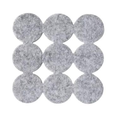 Imagem de 2 Kit 18 Protetores de Feltro Autoadesivos 2,5 cm Redondo Para Pés de Móveis Portas e Quadros Anti-Risco e Anti-Deslizante - Total 36 unidades