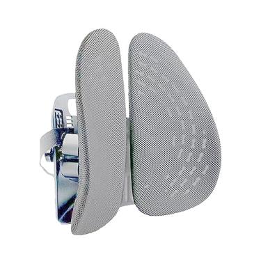 Imagem de Cadeira de apoio lombar Apoio para costas Almofada ergonômica ajustável de malha respirável para conforto de assento de carro de escritório (Cinza)