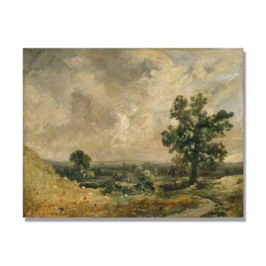 Imagem de NHLDZYH Impressão em tela estilo John Constable, (paisagem 20), painel de tela de paisagem romântica, decoração de parede com tema de natureza para quarto ou escritório. Somente tela de 60 x 80 cm