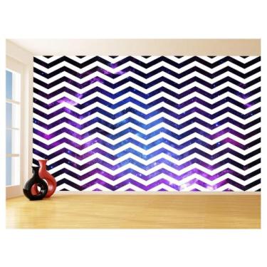 Imagem de Papel De Parede 3D Sala Chevron Zig Zag Listras 3,5M Zig135 - Você Dec