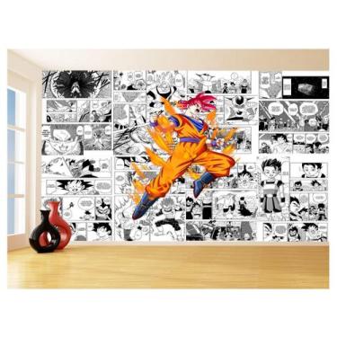 Imagem de Papel De Parede Dragon Ball Goku Página Manga 3,5M Dbz683 - Você Decor