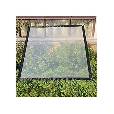 Imagem de Cobertura contra poeira de lona de vidro transparente para plantas barraca impermeável móveis de proteção e equipamentos de jardinagem pátio externo, 26 tamanhos (cor: transparente, tamanho: 6 x 8 m)