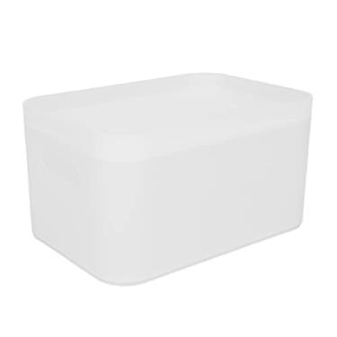 Imagem de Caixa de armazenamento de cosméticos de mesa Organizador de compartimento de plástico durável para maquiagem, joias, material de escritório, material PP branco, caixa de 6 grades (Grande espaço em