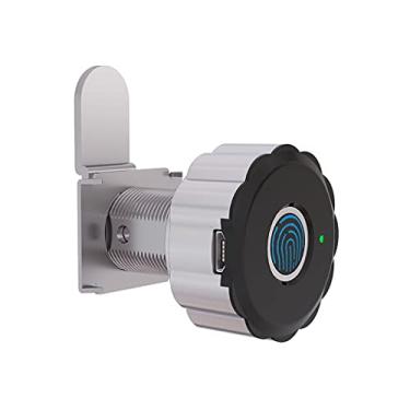 Imagem de Fechadura elétrica biométrica para armário com impressão digital sem chave para 20 usuários para caixa forte de gaveta de armário