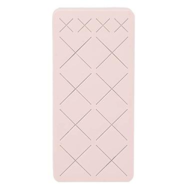 Imagem de Organizador de suporte de batom, silicone, maquiagem, cosméticos, expositor, esmalte, sobrancelha, lápis, armazenamento, 12 slots, acessórios de beleza portátil, durável, (Rosa)