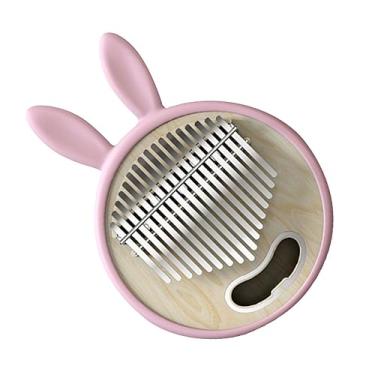 Imagem de Piano de polegar de 17 tons kalimba placa única completa instrumento de piano de dedo adulto com martelo de afinação