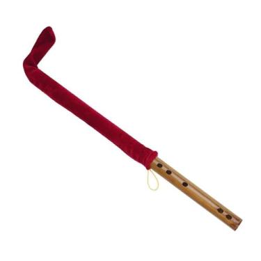 Imagem de Flauta de bambu de madeira tom F com 6 furos, um instrumento de madeira tradicional chinês clássico