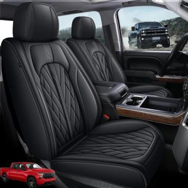Imagem de TTX LIGHTING Capas de assento adequadas para Chevrolet Chevy Silverado GMC Sierra 1500 2500HD 3500HD 3500HD Trail Boss Z71 Crew Cabine dupla estendida conjunto completo de capas de assento de caminhão