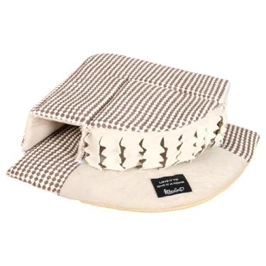 Imagem de IEUDNS Esconderijo para porquinho-da-índia, acessórios para esconderijo, túnel para hamster, furão, esquilo e chinchila, Bege