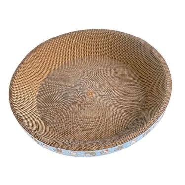 Imagem de IEUDNS Arranhador de papelão para gatos, placa de arranhar para gatos pequenos, médios e grandes, almofada de arranhar para sofá, redondo, cama de, Xl
