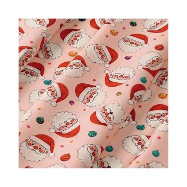 Imagem de Tecido Com Estampa Natalina De Desenho Animado, 1 Peça - 50/100/200/500x150cm, Largura Fixa De 150cm | Ideal Para Toalhas De Mesa, Cortinas, Costura E Decoração De Natal(Style 3,500x150cm)