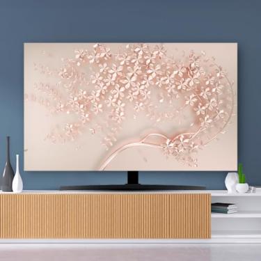 Imagem de Capa de TV 32-80 polegadas protetor de tela para TV LCD LED capas de poeira arte europeia decoração de sala de estar para pendurar em casa desktop monitor universal curvo - padrão 2||65 polegadas (152