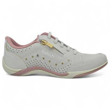Imagem de Tenis Kolosh Feminino Casual Slip On Ortopedico Ziper Macio, Nevoa, 38