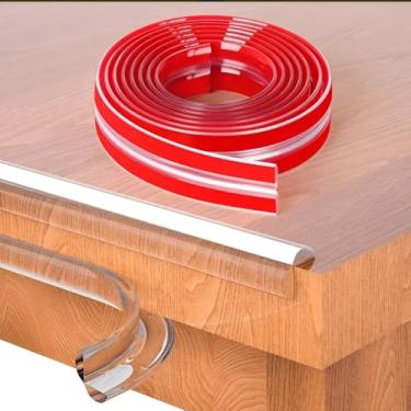 Imagem de Fita Protetora de Quina em Silicone Transparente 2 metros – Protetor Anti-Impacto para Bordas,cantos e quinas de Móveis