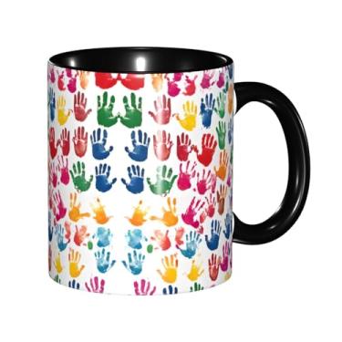 Imagem de Zeraoke Impressão à mão canecas de café criativas, personalizadas, presente para família, tamanho 325 ml, unissex