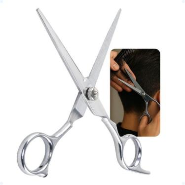 Imagem de Tesoura Para Cortar Cabelo Cabeleireiro Barbeiro De Aço 17cm - Cartizz