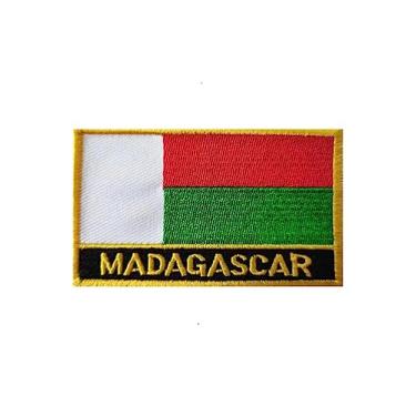 Imagem de Ruoming 1 PÇ Patch de bandeira multinacional bordado a ferro ou costurado em bordado tático militar nacional multinacional (Madagascar)