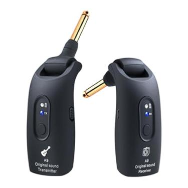 Imagem de JWQFBC Transmissor-receptor Sem Fio para Guitarra Elétrica, Recarregável para Apresentações Profissionais, Preto