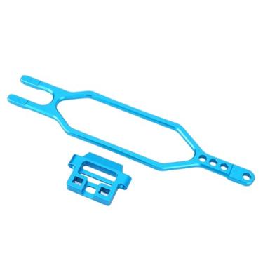 Imagem de Placa de fixação de bateria RC de liga de alumínio para BL 2S SLASH 4X4 1/10, força estrutural aprimorada, fácil instalação para amadores (azul celeste)