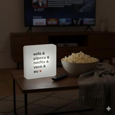 Imagem de Luminária Slim Box Amor Infinito LED Presente para Namorados