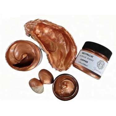 Imagem de Tinta acrílica dourada metálica, não tóxica, não desbota, 100 ml de tinta acrílica de folha de ouro para arte, pintura, artesanato, materiais de artesanato em tecido de argila de madeira em lona