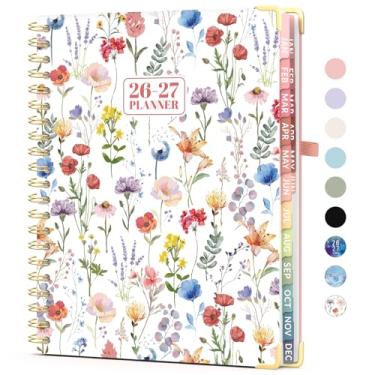 Imagem de Forvencer Agenda acadêmica de 18 meses 2026-2027, agenda semanal e mensal 2026, flores silvestres