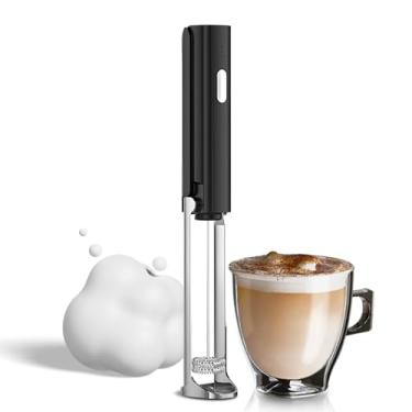Imagem de Batedor de Leite Elétrico Recarregável Portátil com 3 Níveis Ajustáveis Plegável e Pendurável Mixer para Café Creme Clar