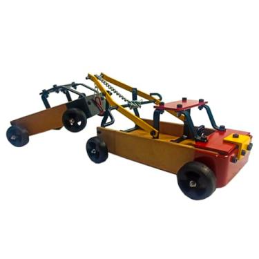 Imagem de Kit Guincho mais Carrinho. De Montar em Aço e Madeira, montado com Parafusos, Porcas e Arruelas.