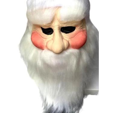 Imagem de Kit Papai Noel Máscara Barba Cabelo E Gorro Fantasia Natal - 33op, 1