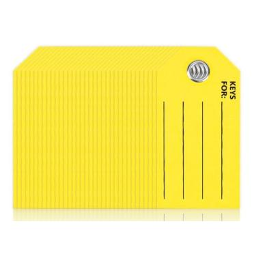 Imagem de 1000 etiquetas de chave vermelhas com etiquetas etiquetas de papel branco com anéis 3,3 x 6,9 cm etiquetas de chaveiro para escrever em massa etiquetas de etiquetagem de bagagem para marcadores de