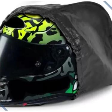 Imagem de Capa Protetora De Moto Impermeável Couro Ecológico Protetora Chuva Sol Poeira (BAG CAPACETE)