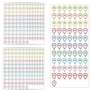 Imagem de 10 folhas de adesivos de torre de mira de rifle, etiquetas de torre de mira para caça ao alvo de médio a longo alcance, serve para a maioria das tampas de mira