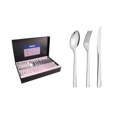 Imagem de Faqueiro Tramontina Aço Inox Oslo P/ Mesa/Churrasco 36 Pç