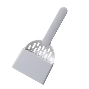 Imagem de GLOGLOW Colher para Areia de Gato, Peneira de Plástico ABS Com Base de Armazenamento, Colher Leve para cocô de Gatinho para Caixa de Areia, Loja de Animais Domésticos e Hospital (Branco + Cinza)