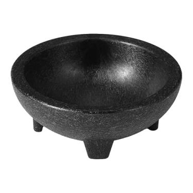 Imagem de FytStycale Tigela para salada, utensílio de mesa próprio para -louças e micro-ondas, tigela Molcajete de imitação de pedra para molhos, 1 Unidade