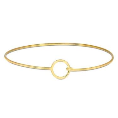 Imagem de Bracelete Radhau Liso Com Gancho Folheado A Ouro - Radhau Joias, Único