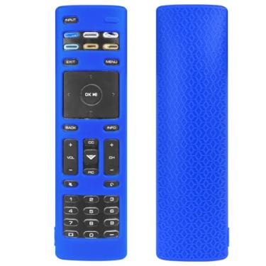 Imagem de Capa protetora para controle remoto VIZIO XRT-136, capa de silicone antiderrapante à prova de choque, capa remota com cordão (azul)
