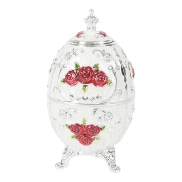 Imagem de KiBcsLic Organizador automático de porta-palitos à prova de poeira, escultura decorativa para casa, ornamento de mesa, estojo para palitos para sala de jantar, Prata E Vermelho