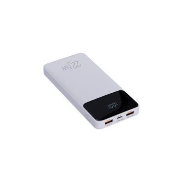 Imagem de Power Bank Carregador Portátil, Display Indicador, 10200mAh 22.5W, Turbo, Branco, PB102...
