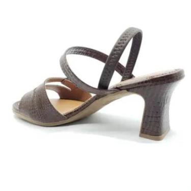 Imagem de Sandália Mississipi de Salto Bloco MF412 - Marrom-Feminino