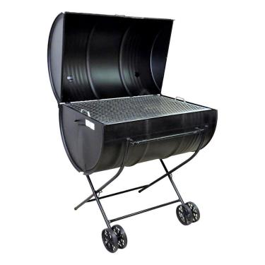 Imagem de Churrasqueira Brasão Tambor 200l Grelha Carrinho 100x80x55cm.