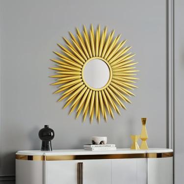 Imagem de DUOHONG Espelhos decorativos Gold Sun para decoração de parede